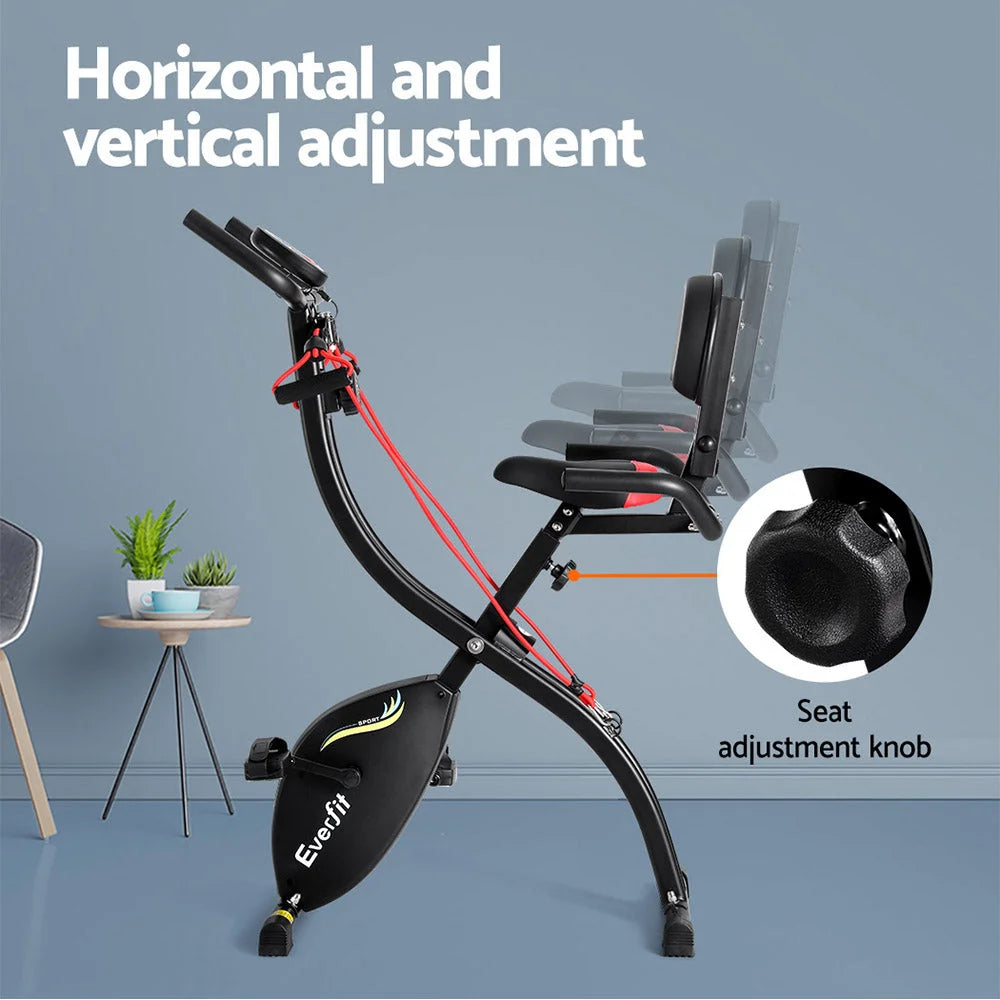 Folding Exercise Bike Magnetic X-Bike Indoor Cycling