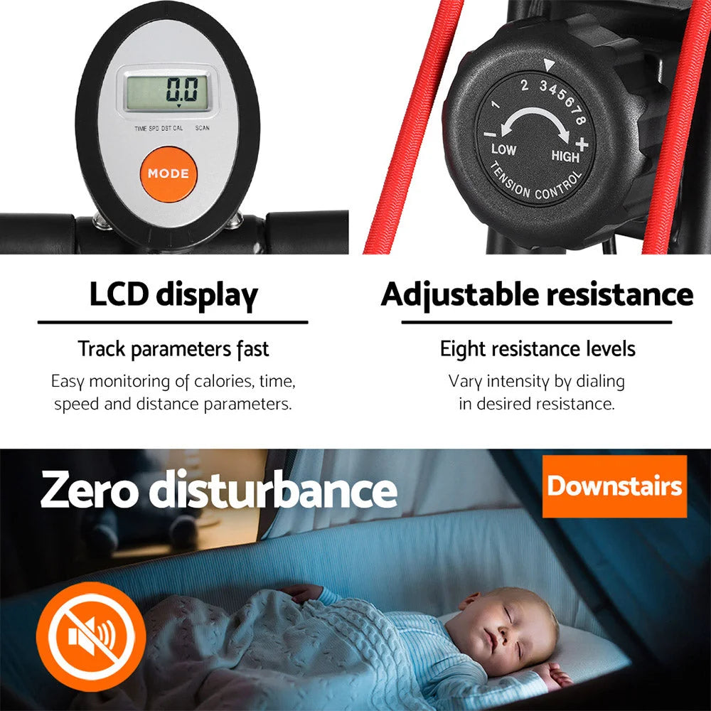 Folding Exercise Bike Magnetic X-Bike Indoor Cycling