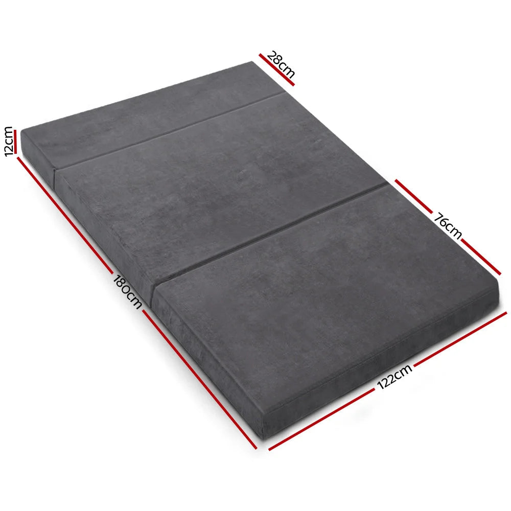 Folding Foam Mattress Double Size Bedding Portable Bed Mat