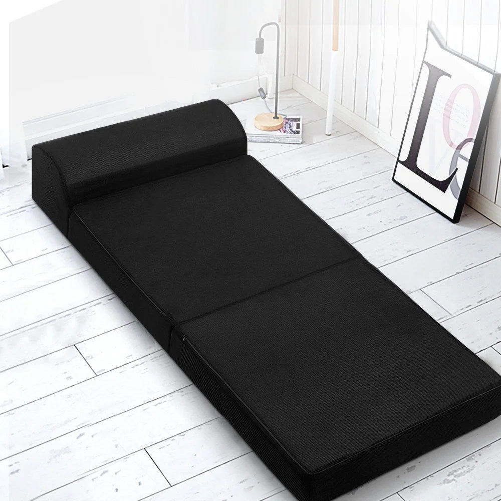 Folding Foam Mattress Portable Single Sofa Bed Mat Air Mesh