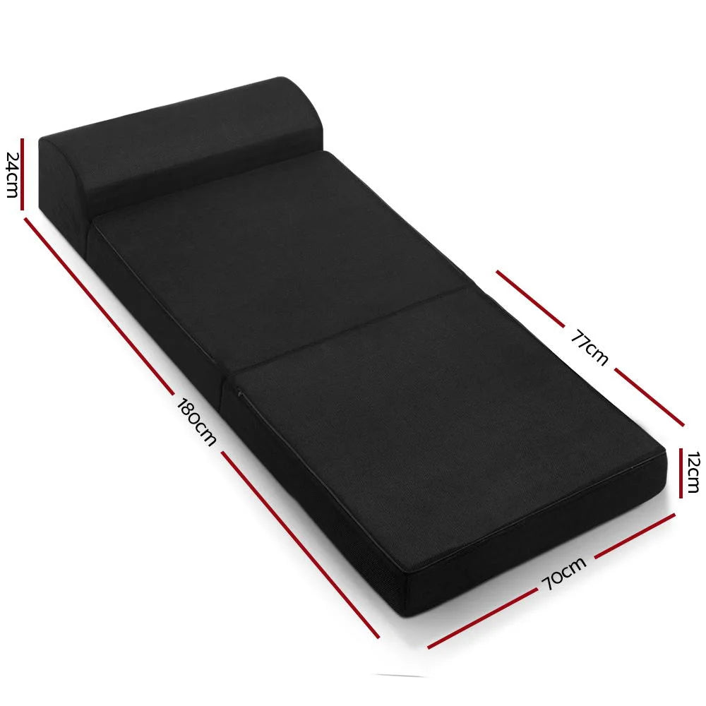 Folding Foam Mattress Portable Single Sofa Bed Mat Air Mesh