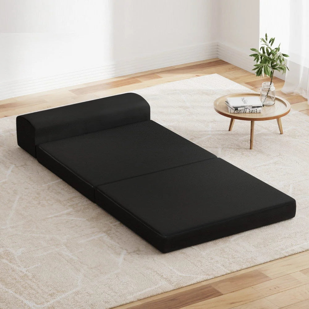 Folding Foam Mattress Portable Single Sofa Bed Mat Air Mesh