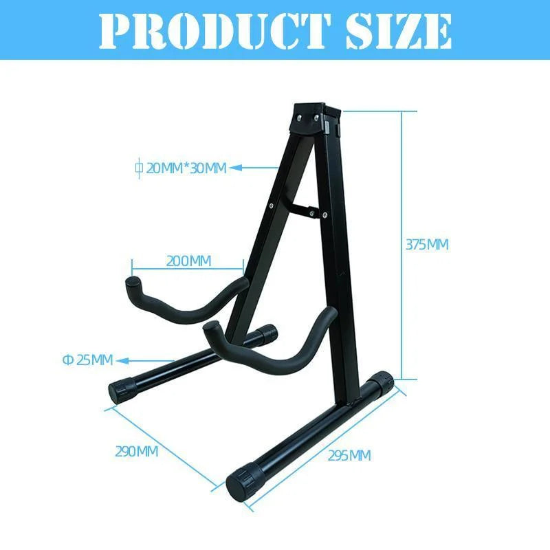 Folding Guitar Stand Floor Rack Electric Acoustic Bass Gig
