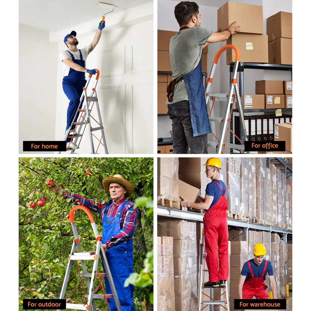 Folding Ladder 6-Step Multi-Purpose Aluminium Lightweight