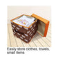 Folding Ottoman Storage Stool Cube Footstool Stool Blanket