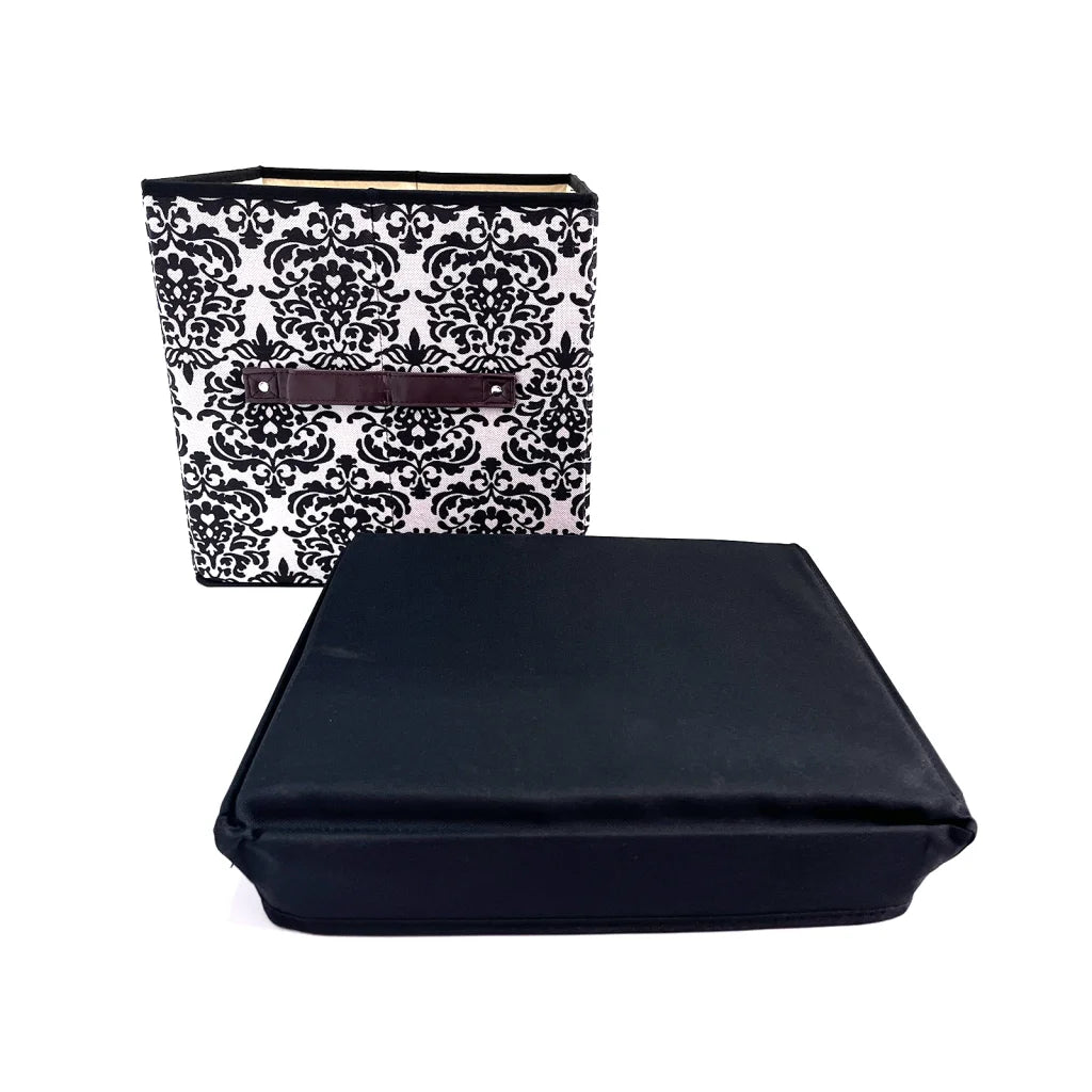 Folding Ottoman Storage Stool Cube Footstool Stool Blanket