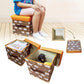 Folding Ottoman Storage Stool Cube Footstool Stool Blanket