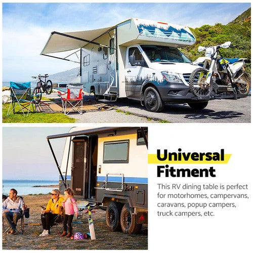 Folding Picnic Table Camping Motorhome Outdoor Locked