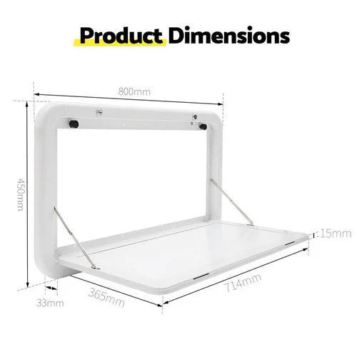Folding Picnic Table Camping Motorhome Outdoor Locked