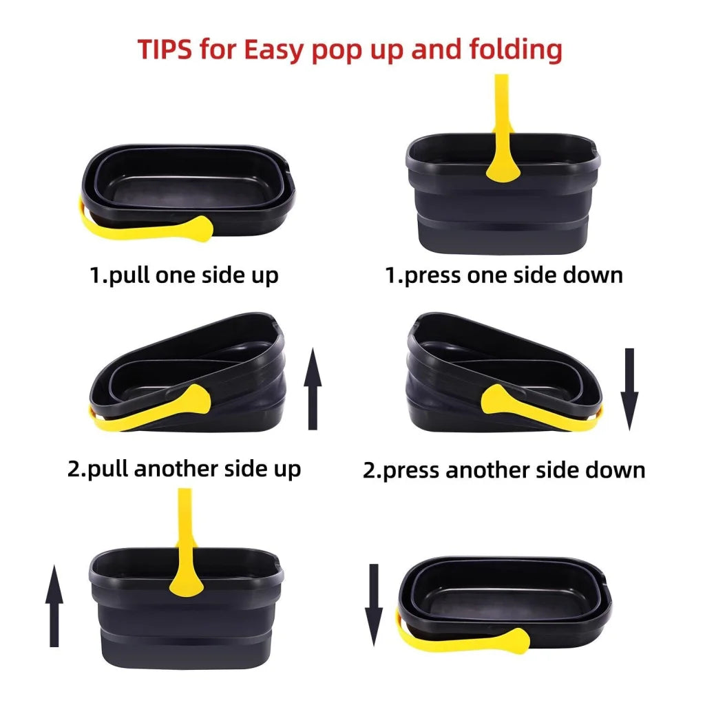 Folding Portable Washing Storage Bucket 10L
