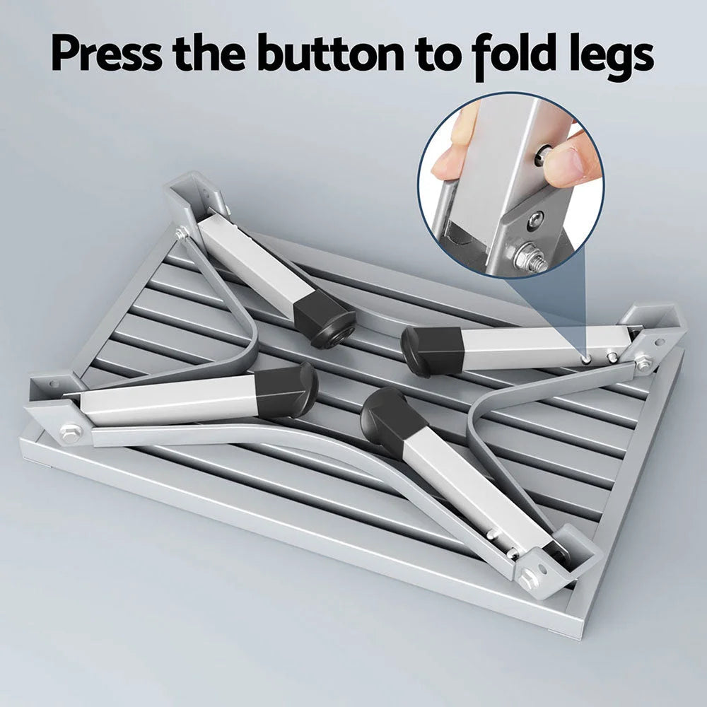 Folding Step Ladder Stool Aluminium - Outdoor Recreation