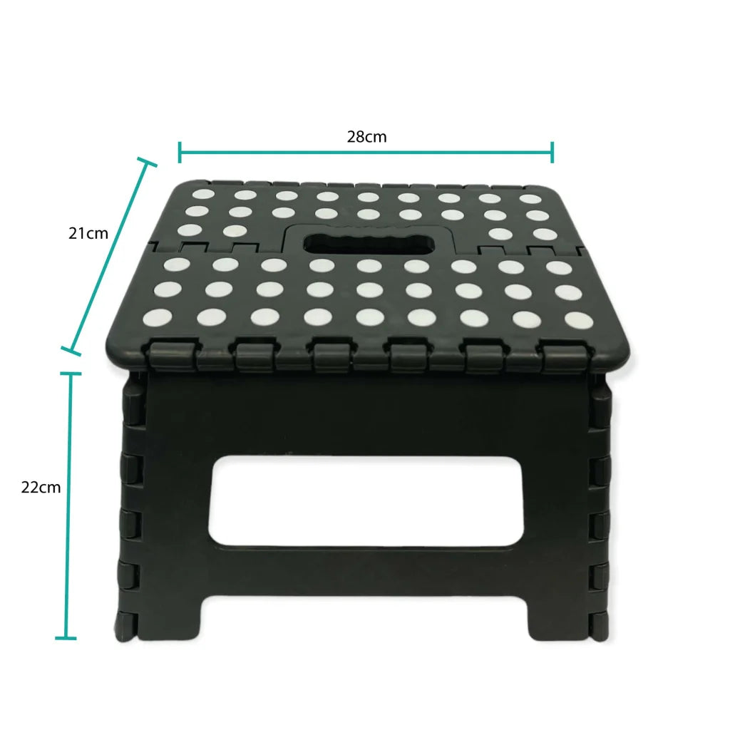 Folding Step Stool 22cm - Portable Plastic Collapsible