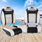 Folding Swivel Boat Seats (Set of 2) Grey/Black - Outdoor