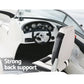 Folding Swivel Boat Seats (Set of 2) Grey/Black - Outdoor