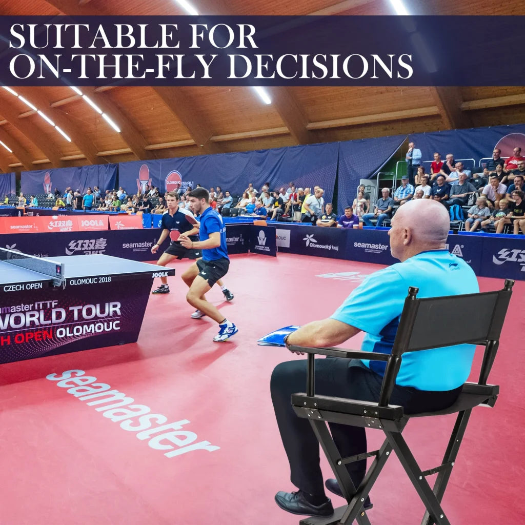 Folding Tall Chair Movie Director DARK HUMOR 75cm - Black