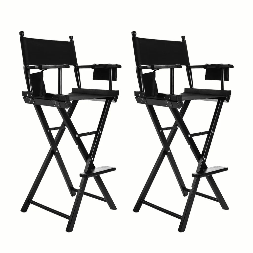 Folding Tall Chair Movie Director DARK HUMOR 75cm Set of 2