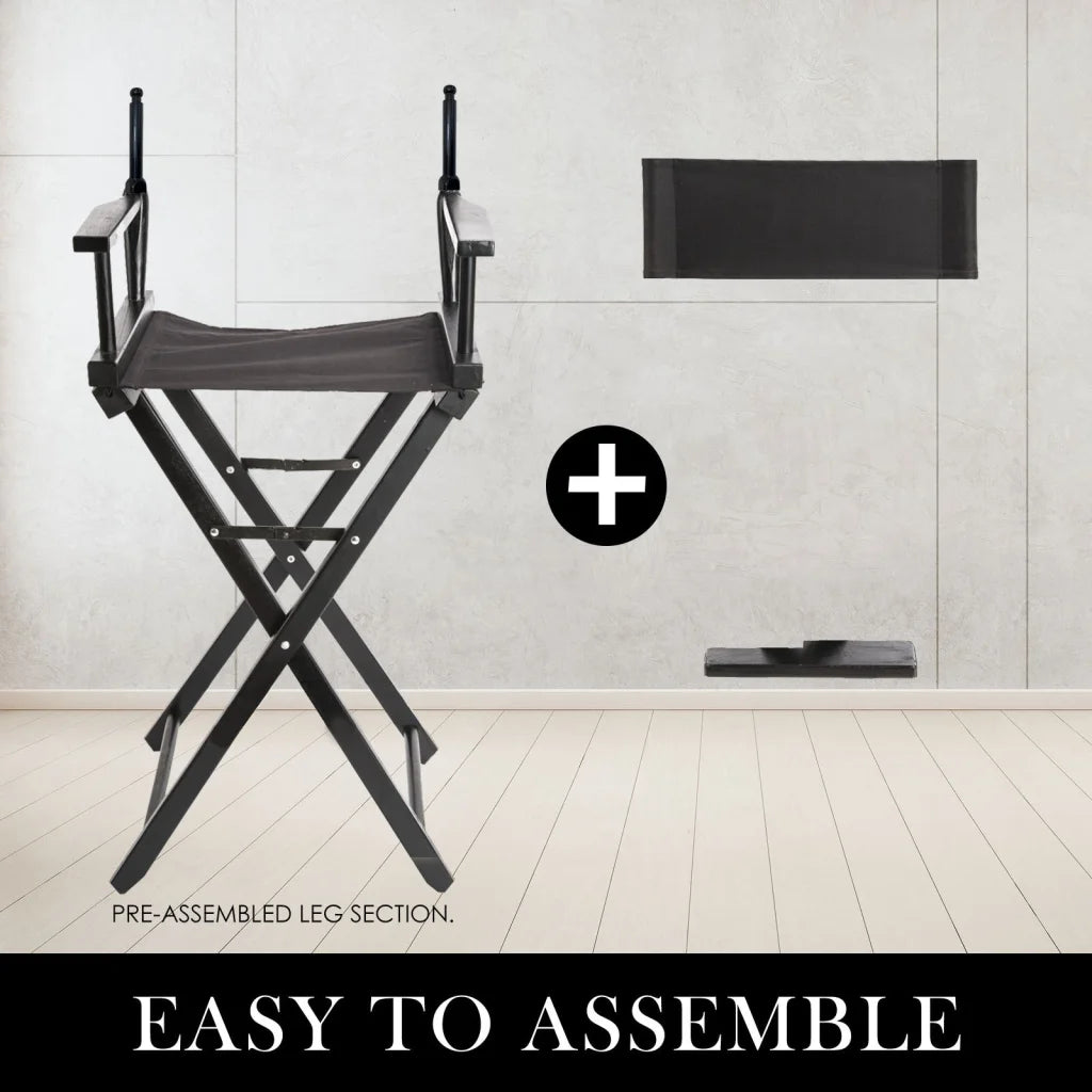 Folding Tall Chair Movie Director DARK HUMOR 75cm Set of 2