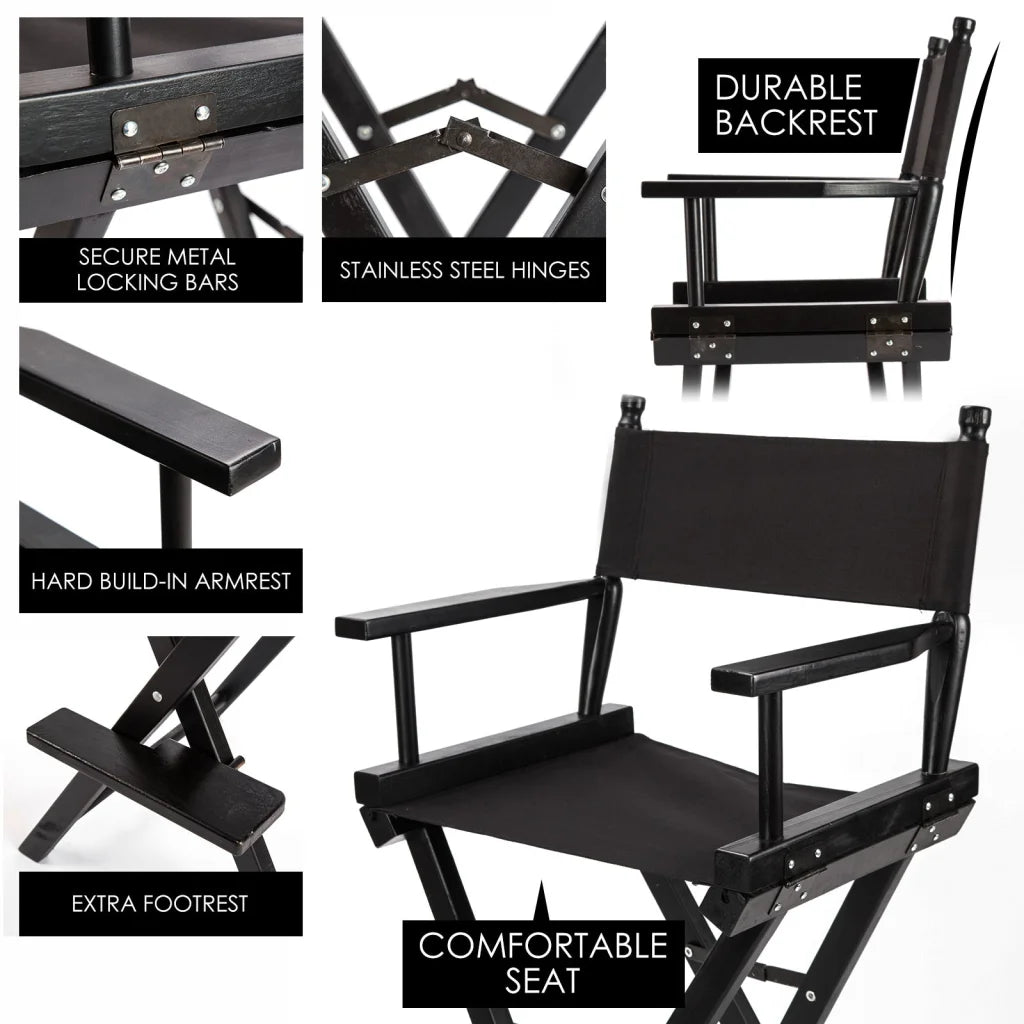 Folding Tall Chair Movie Director DARK HUMOR 75cm Set of 2