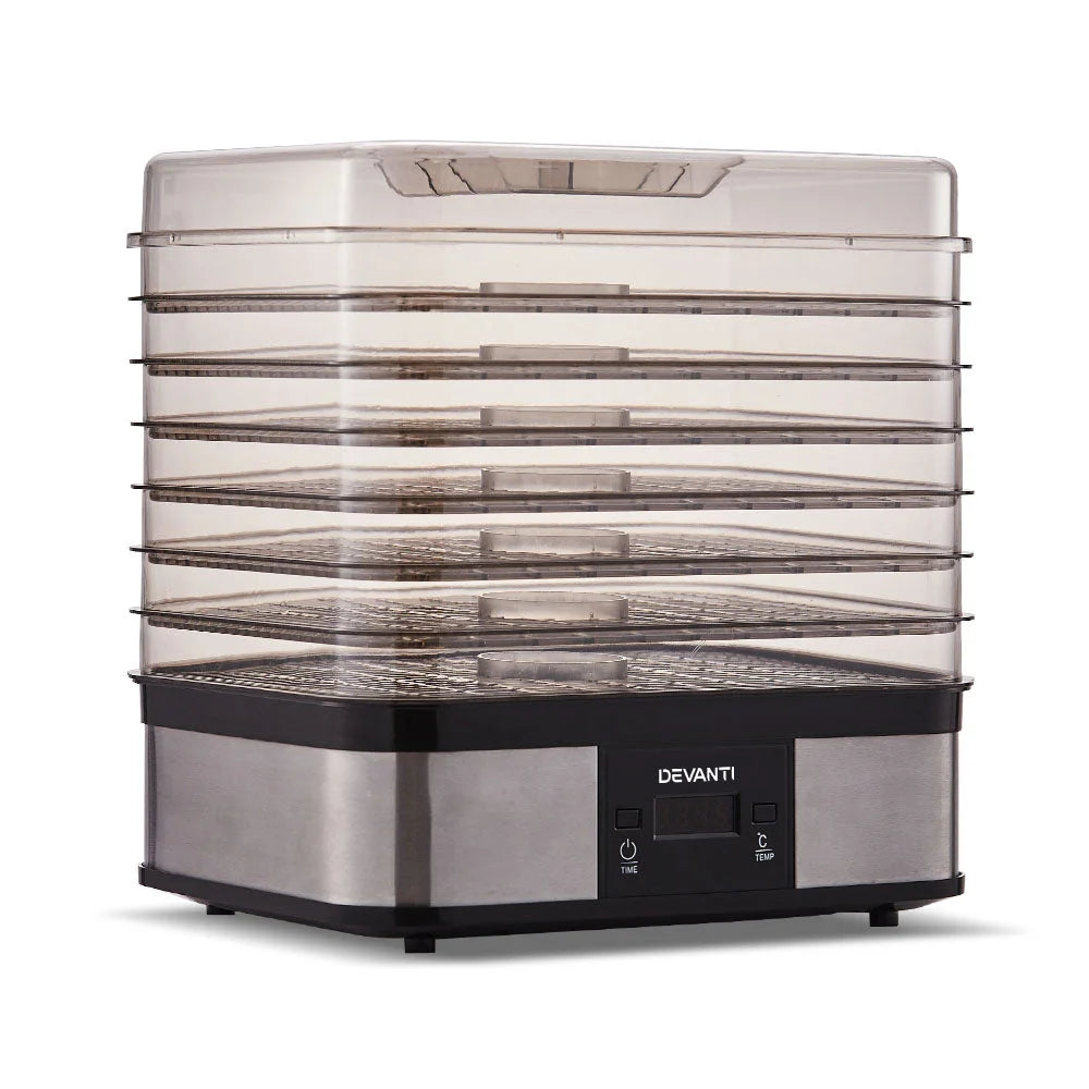 Food Dehydrator 7-Tray Silver - Kitchenware