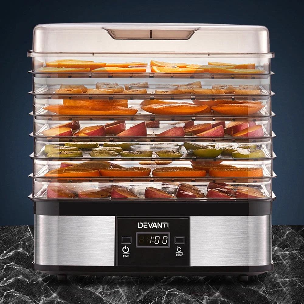 Food Dehydrator 7-Tray Silver - Kitchenware