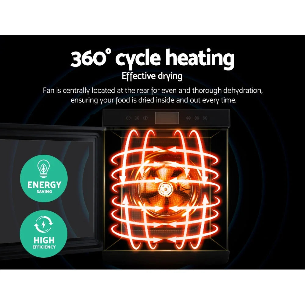 Food Dehydrator Stainless Steel Jerky Fruit Dryer 10 Trays