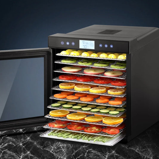 Food Dehydrator Stainless Steel Jerky Fruit Dryer 10 Trays