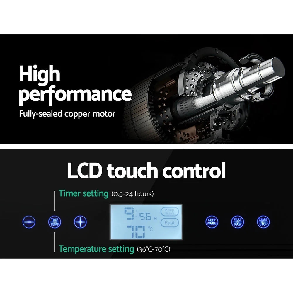 Food Dehydrator Stainless Steel Jerky Fruit Dryer 10 Trays