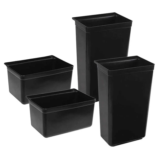 Food Trolley 2x Large & Small Utility Cart Waste Storage Bin - Premium