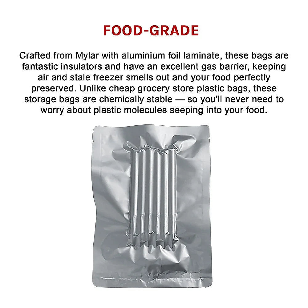Food Vacuum Bags 100x Pouch Foil Aluminum Storage Heat Seal