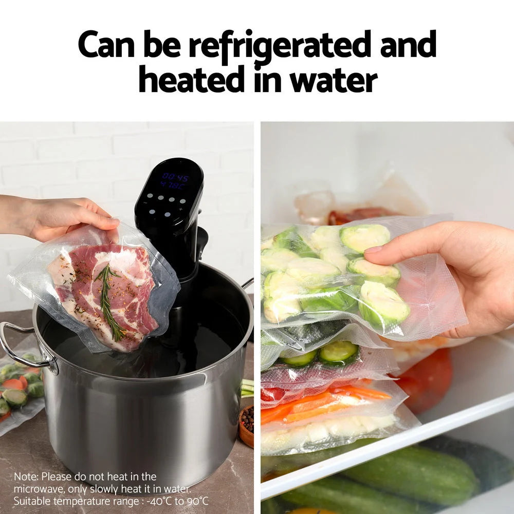 Food Vacuum Sealer Bags 2 Rolls Storage Saver Heat Sealing