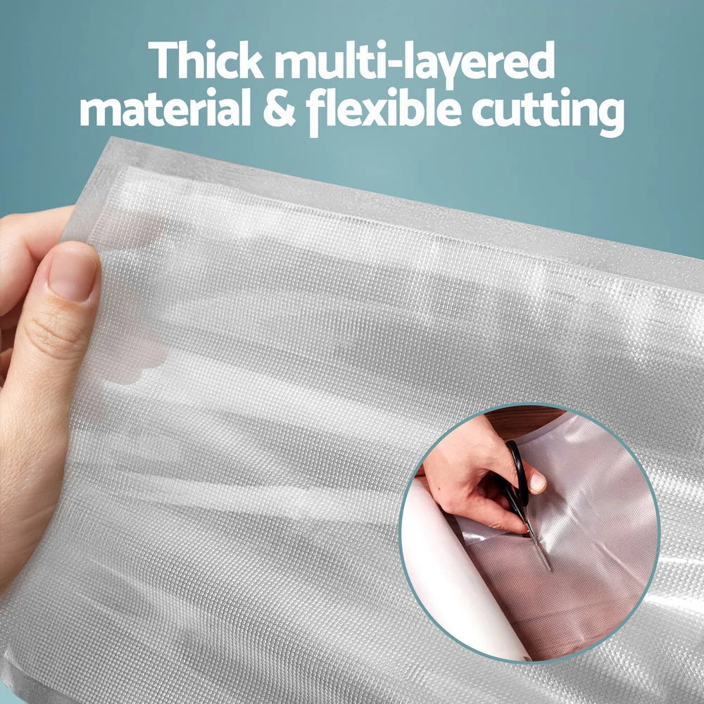 Food Vacuum Sealer Bags 2 Rolls Storage Saver Heat Sealing