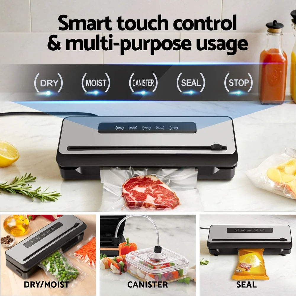 Food Vacuum Sealer Machine with Sealing Cutter 5 Modes &