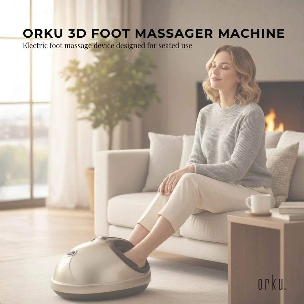 Foot Massager Machine Gold 3D Shiatsu Heat Kneading Pressing