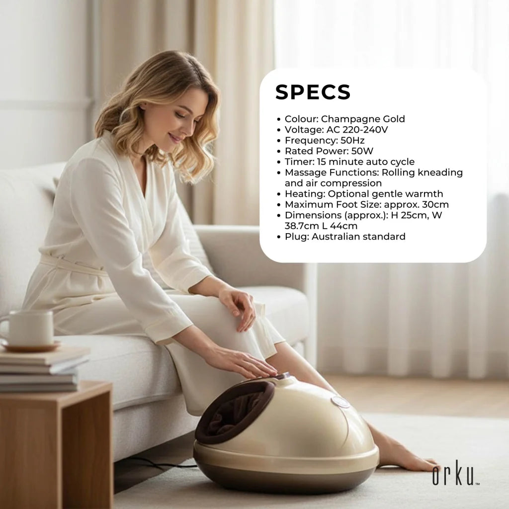 Foot Massager Machine Gold 3D Shiatsu Heat Kneading