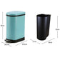 Foot Pedal Stainless Steel Rubbish Recycling Garbage Waste Trash Bin 10L - U Blue - Premium