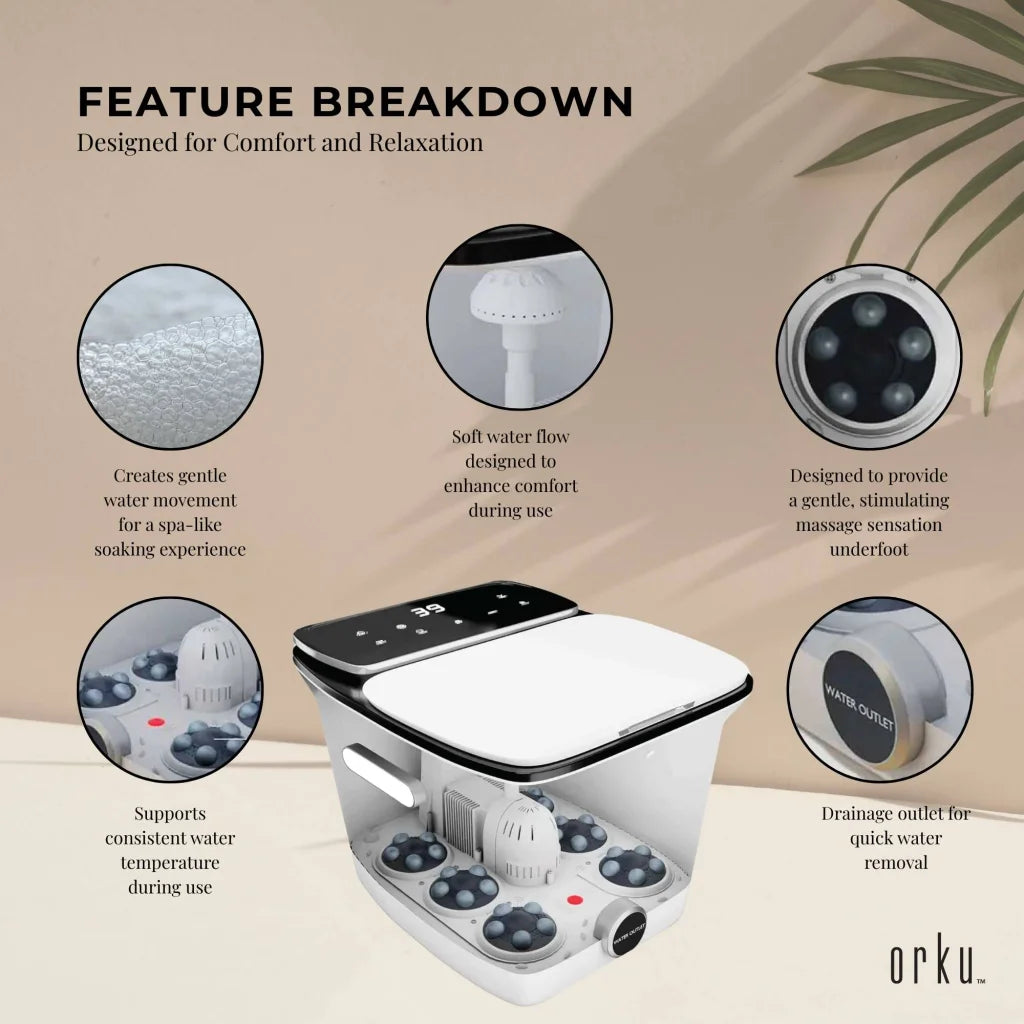 Foot Spa Automatic Water Heating Massager - Electric