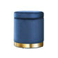 Foot Stool Round Velvet Storage Ottoman Padded Seat