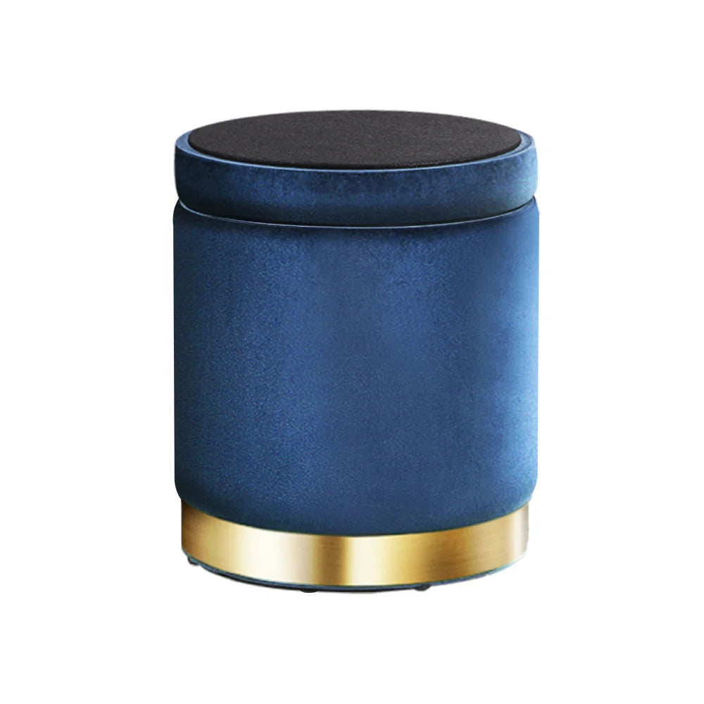 Foot stool round in a room setting