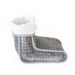 Foot warmer plush with colour matched pieces and support fittings