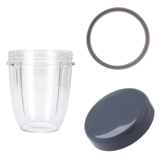 For Nutribullet Short Cup + Stay Fresh Lid + Grey Seal