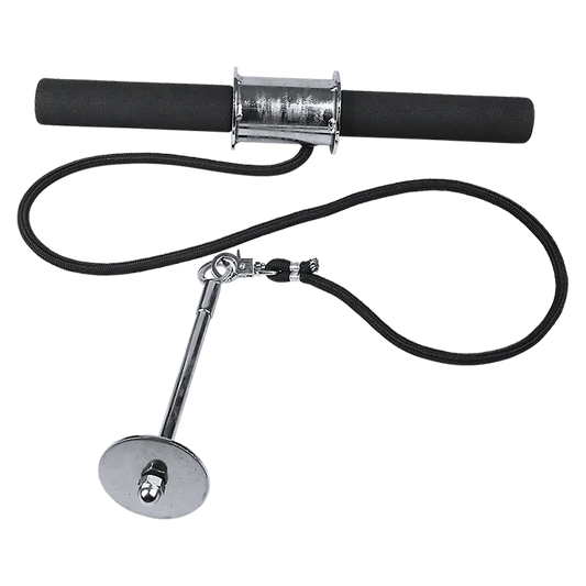 Forearm Wrist Grip Strength Roller Exercise Bar Home Gym