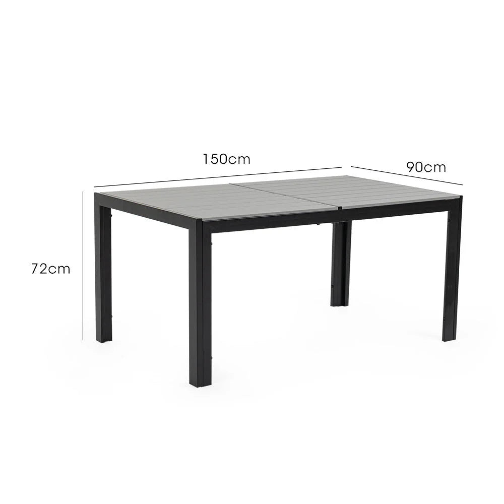 FORTIA 150x90cm Outdoor Dining Table Rectangular Furniture