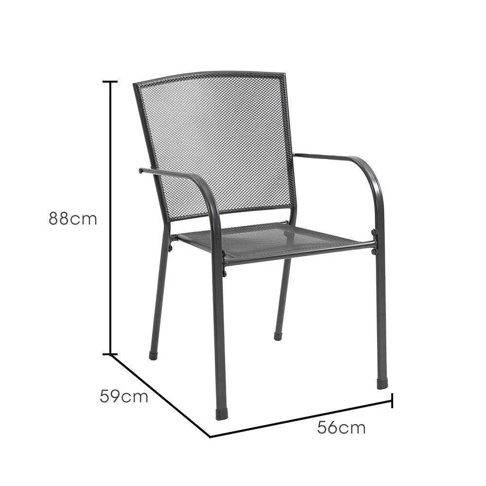 FORTIA 2pc Outdoor Dining Chair Set for Outside