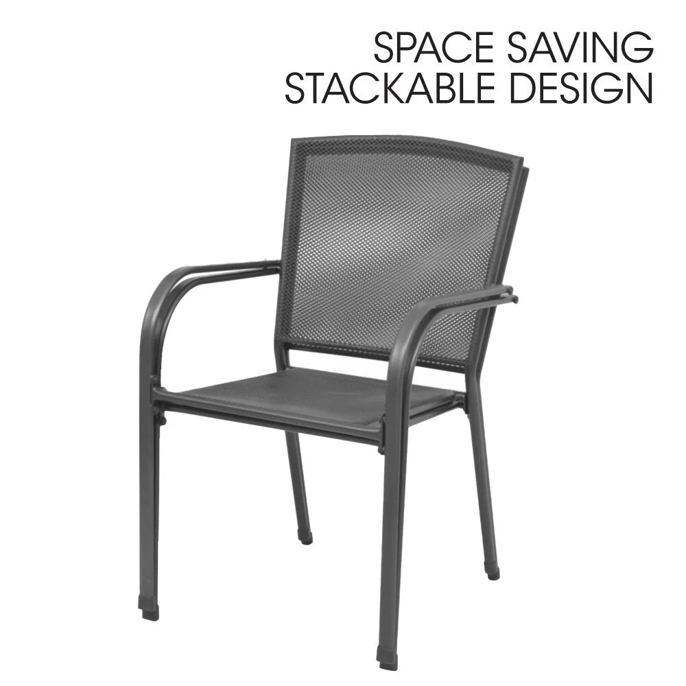 FORTIA 2pc Outdoor Dining Chair Set for Outside