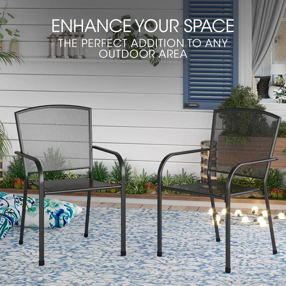 FORTIA 2pc Outdoor Dining Chair Set for Outside