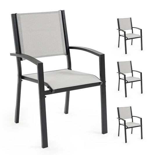 Fortia 4pc Outdoor Dining Chair Set Furniture for Outside