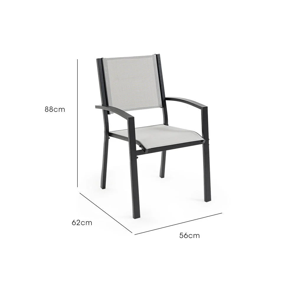 FORTIA 6pc Outdoor Dining Chair Set for Outside - Furniture