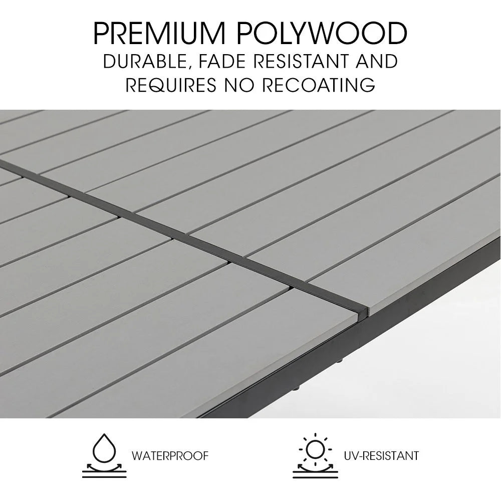 FORTIA 7pc Outdoor Dining Furniture Set Table and Chairs