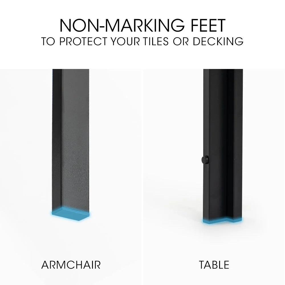 FORTIA 7pc Outdoor Dining Furniture Set Table and Chairs