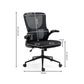 Office chair with padded seat and support frame